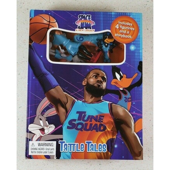 Space Jam A New Legacy Tattle Tales - 4 Figurines and Storybook Lebron James - Picture 1 of 12